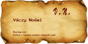 Váczy Noémi névjegykártya
